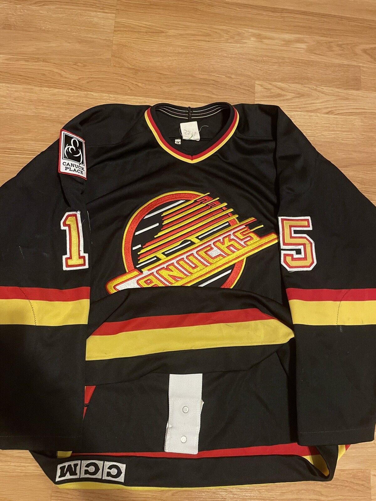 Game Worn Dowd Photomatched Vancouver Canucks Nhl Hockey Jersey Black Away 54