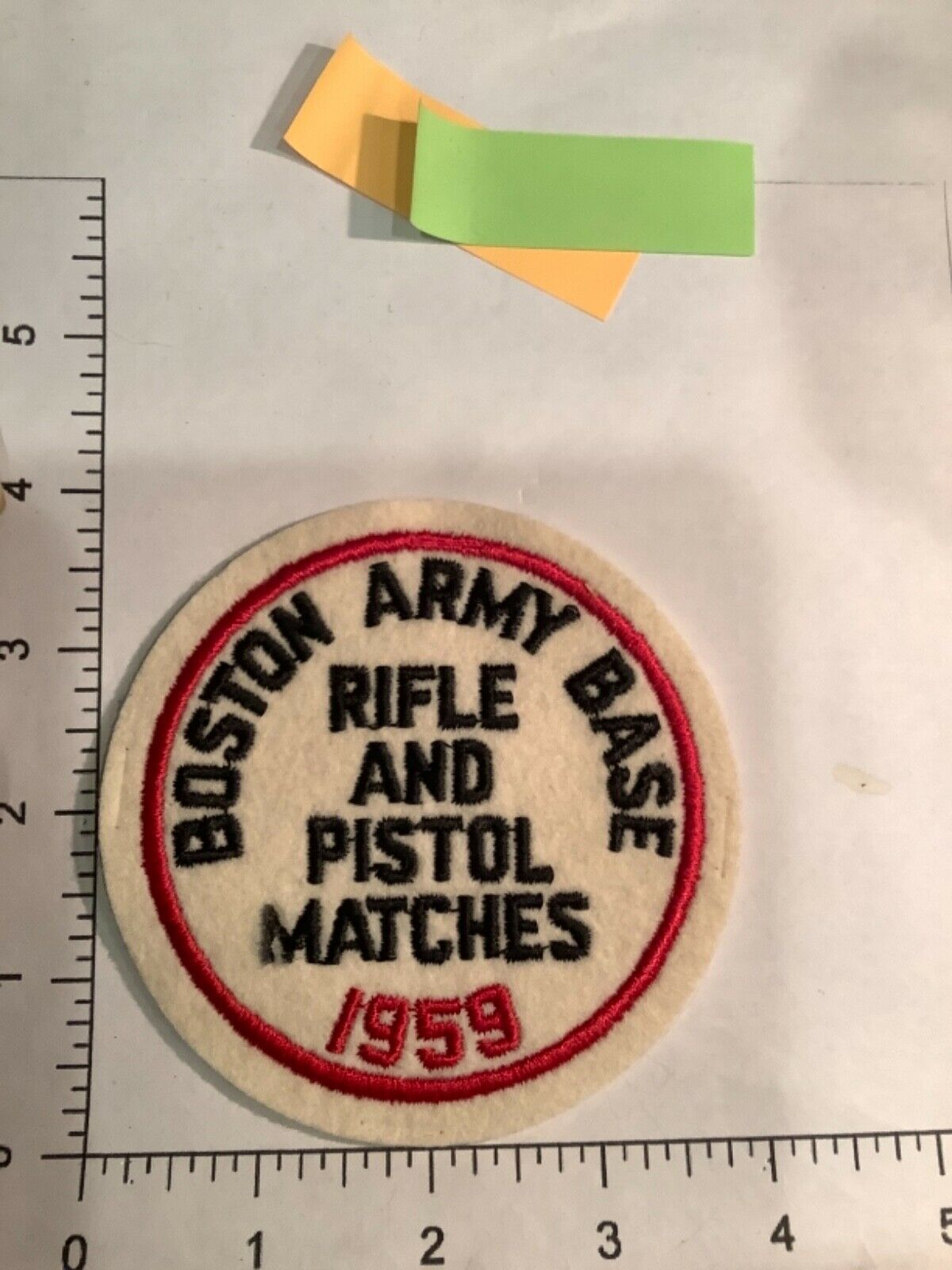 1959 Boston Army Base  Rifle And  Pistol Matches Jacket Patch