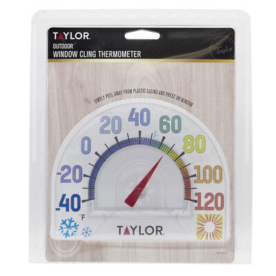 #5323 Taylor Seasons Window Cling 7" Outdoor Thermometer No Tool Needed Easy!!!