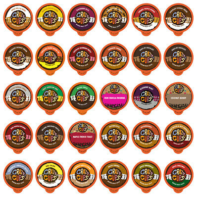 Crazy Cups Flavored Coffee Single Serve Cups For Keurig K Cups Sampler ,30-count