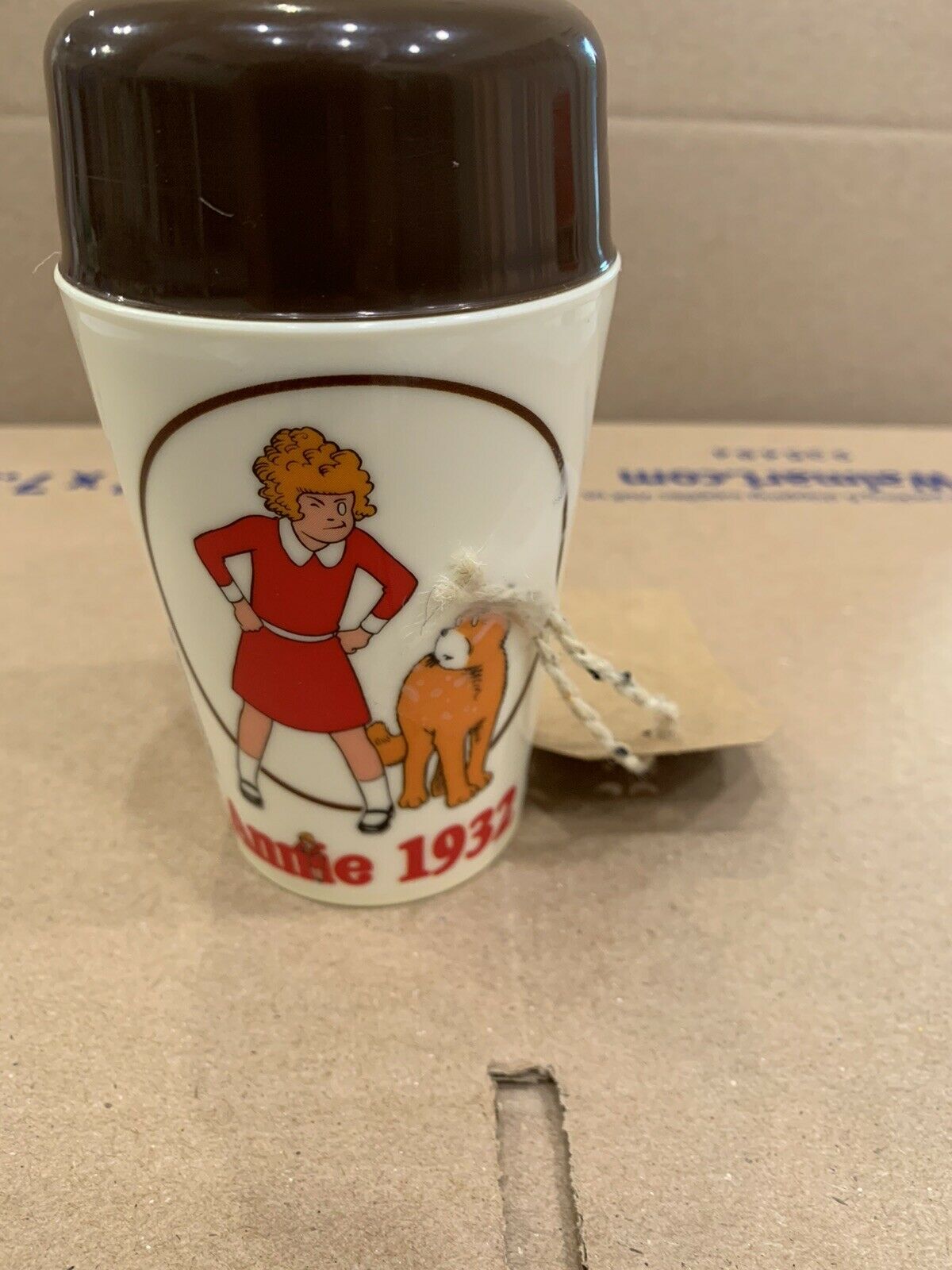 Vintage 1982 Little Orphan Annie Ovaltine 5” Plastic Cup 50-year Anniversary