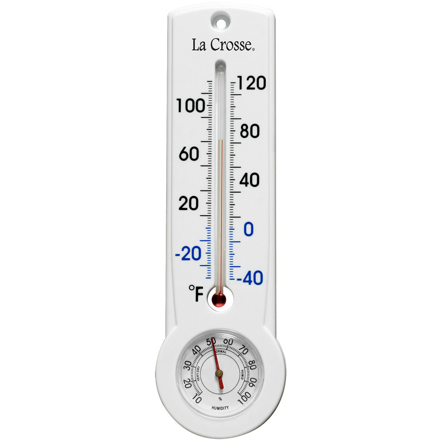 T83745 La Crosse 8.75" Indoor/outdoor Thermometer & Hygrometer With Key Hider