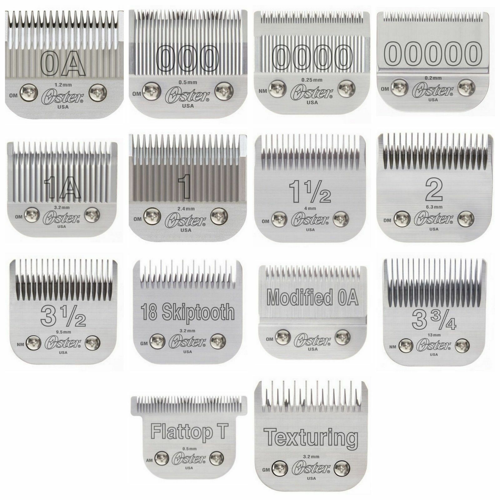 Oster Replacement Clipper Blades For Model 76, Titan, Powerline And New Model 10