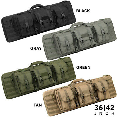 Heavy Duty 600d Double Carbine Rifle Bag Soft Gun Case Hunting Storage Backpack