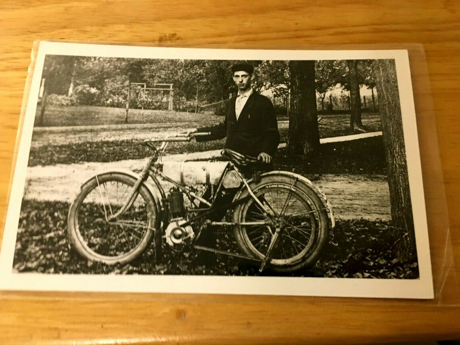 Early Rppc Motorcycle Postcard