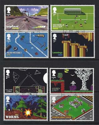 Great Britain 2020 Video Games Set Of 8 In Pairs Fine Used