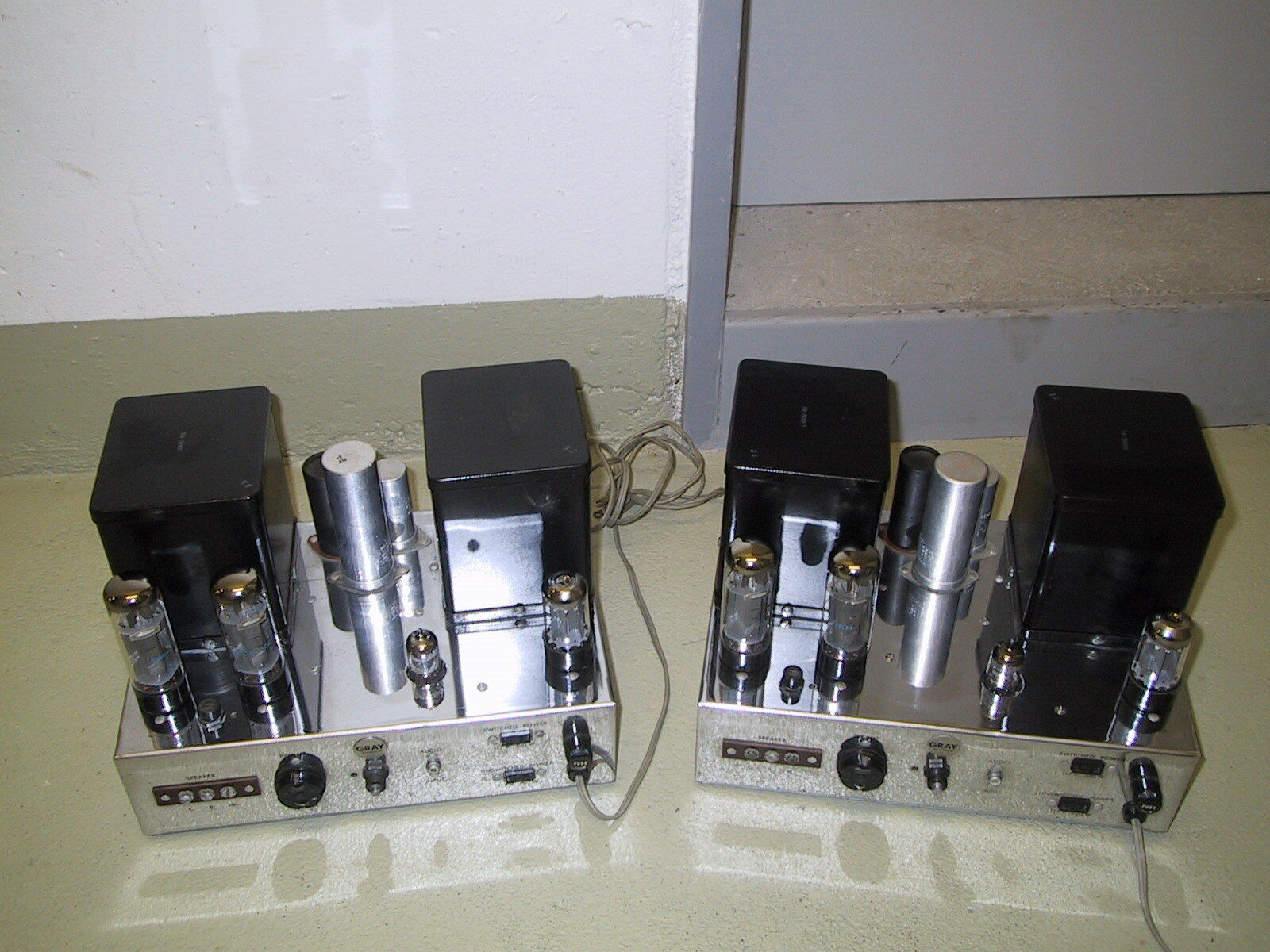 Gray Research Am 50 Tube Amplifiers; Matched Pair, Plug & Play, Very Good Cond.