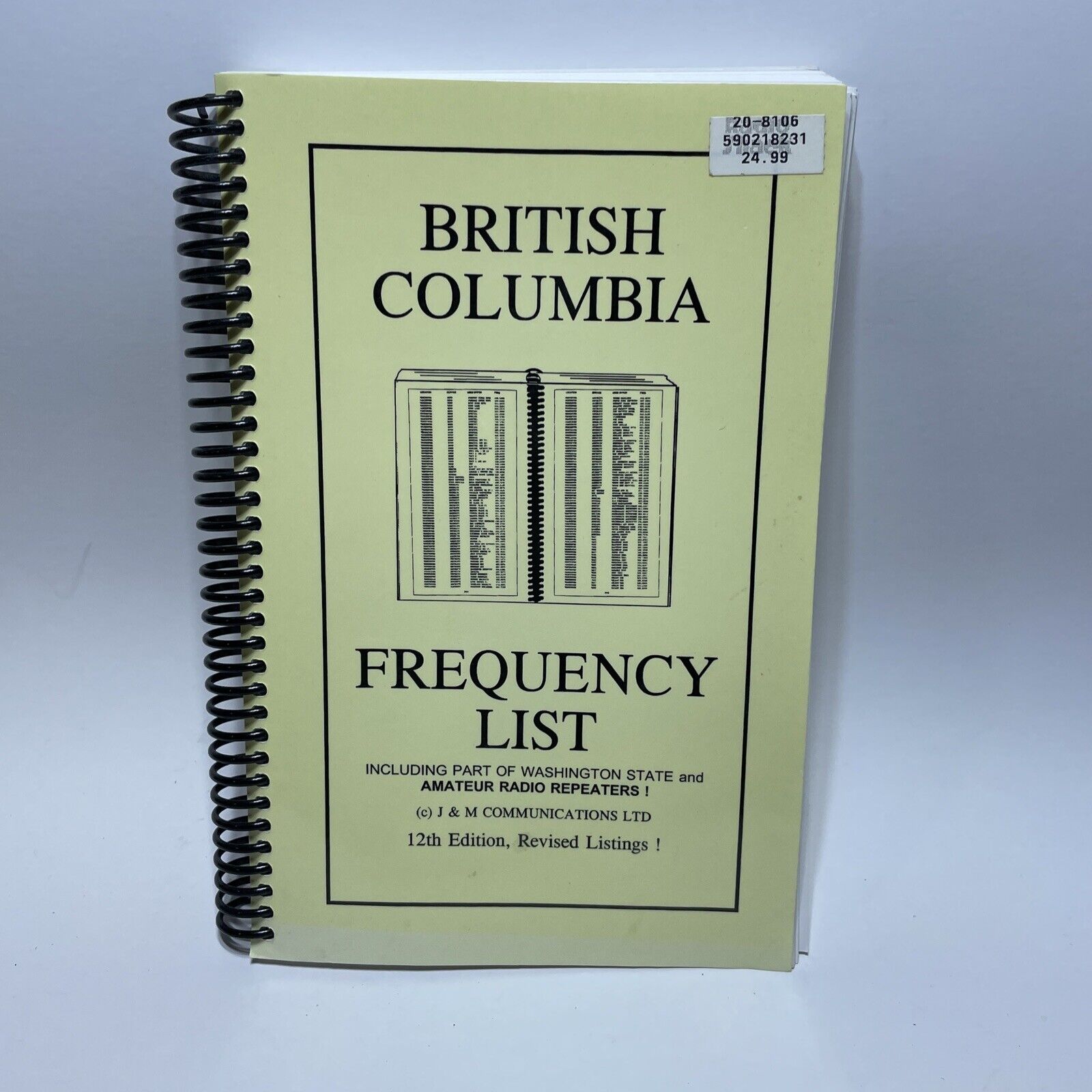 British Columbia Frequncy List 12th Excellent Condition