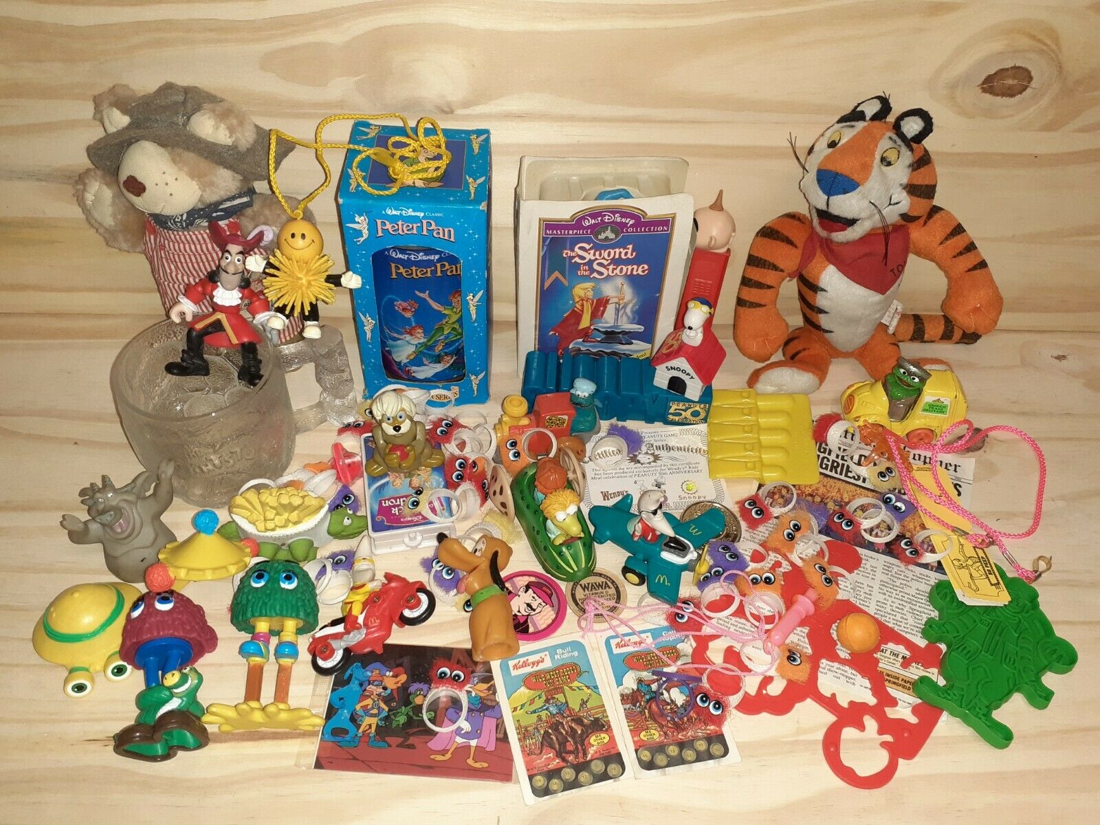Vintage Junk Drawer Cereal Cartoon Mcdonalds Toys Prizes Figures Disney Lot