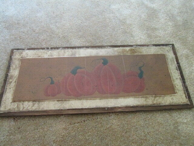 Hand Painted Pumpkins On Recycled Drawer Front