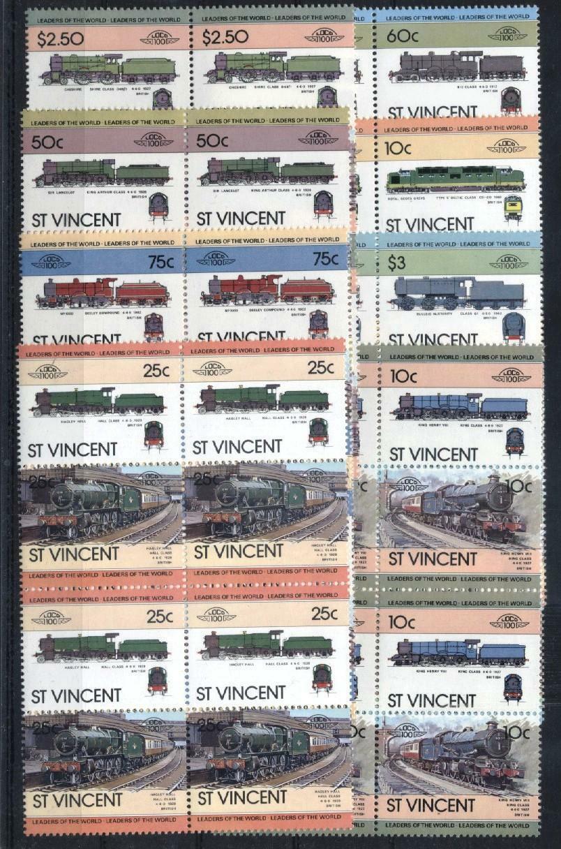 (952968) Train, Saint Vincent - Blocks Of 4 -