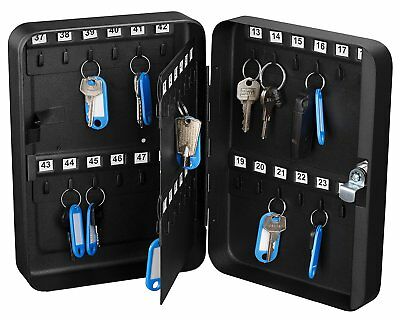 Adiroffice 48 Keys Solid Steel Safe W/ Tags Storage Key Cabinet Box