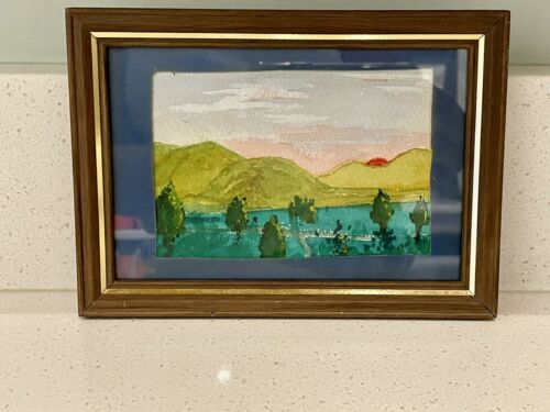 Original Watercolor Signed By Pauline White Framed And Matted “unprofessionally”
