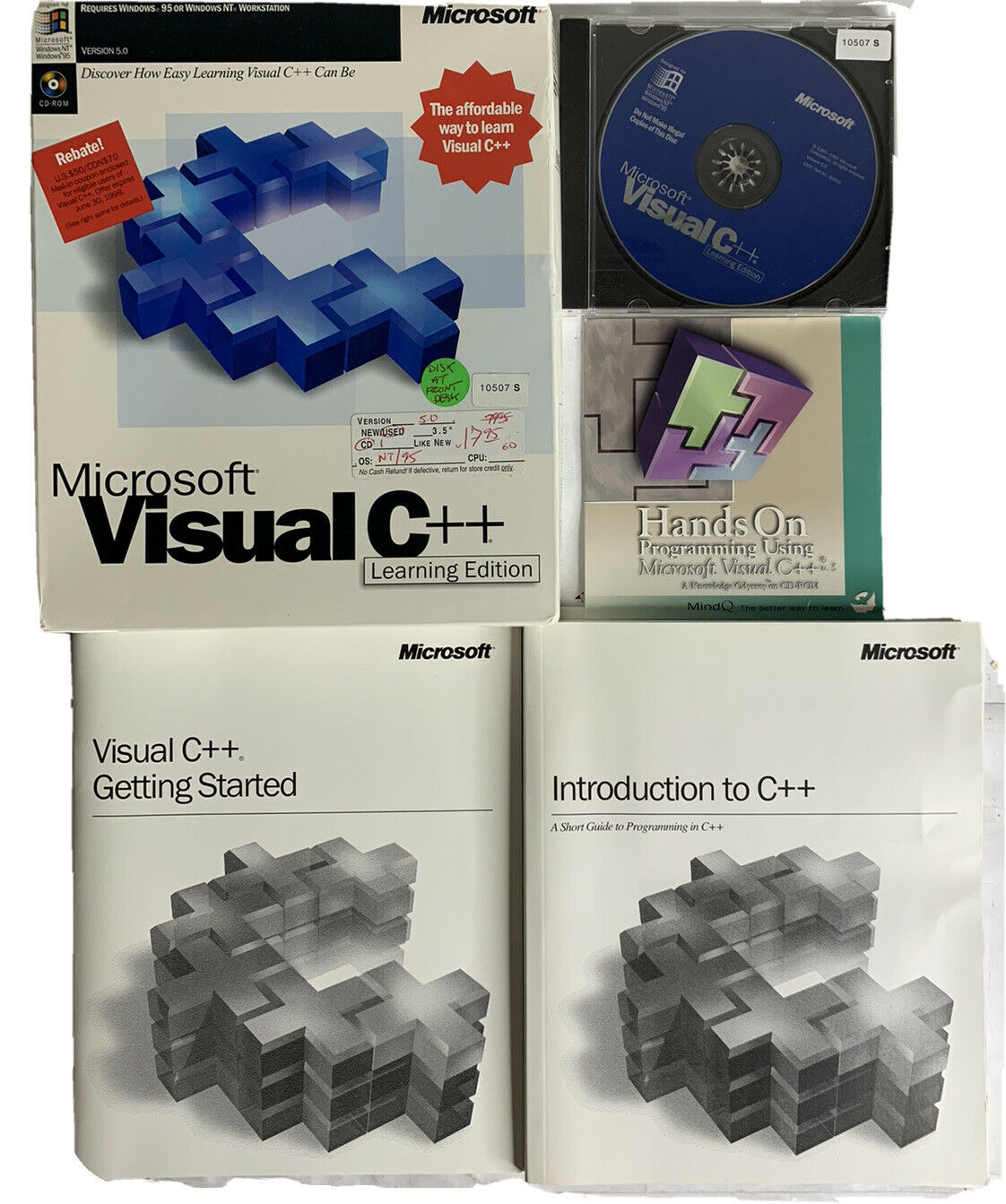 Microsoft Visual C++ 5.0 Software Learning  Edition In Original Box