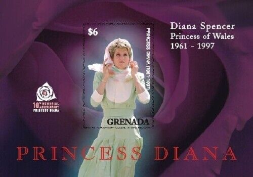 Grenada - 2007 - Princess Diana 10th Memorial Anniversary - Souvenir Sheet - Mnh