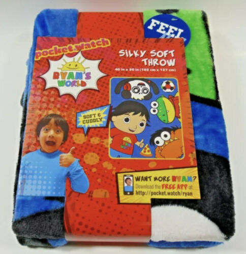 Ryan's World Silky Soft Throw / Blanket 40" X 50" Kids Bedding Blanket