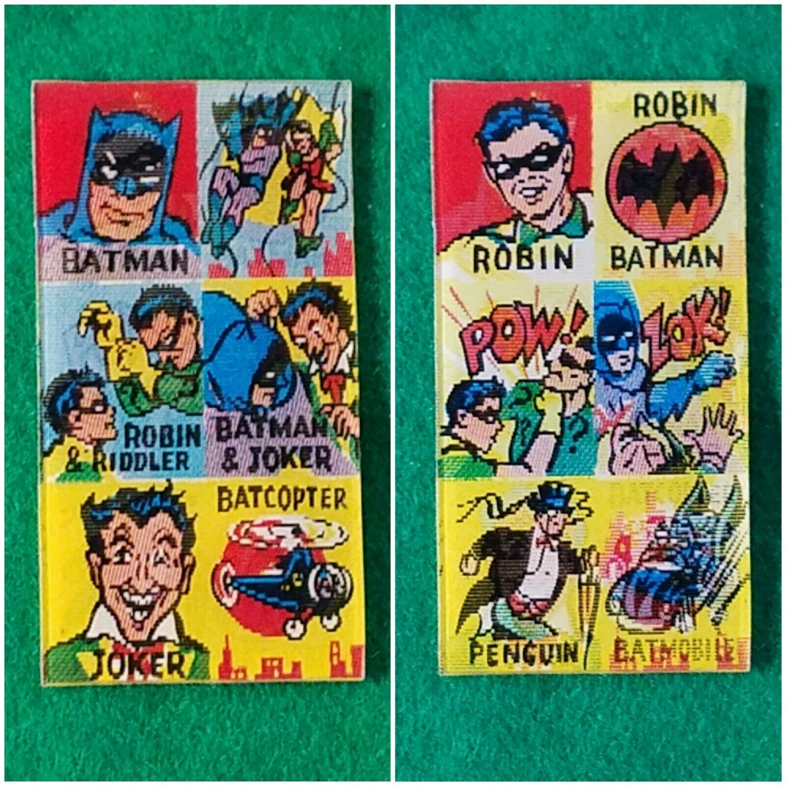 Uncut Vari Vue Sheet 6 Different 1966 Batman-robin Vari-vue Flicker Panels