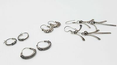 925 Silver Earrings 4pr Mixed Lot Dy638