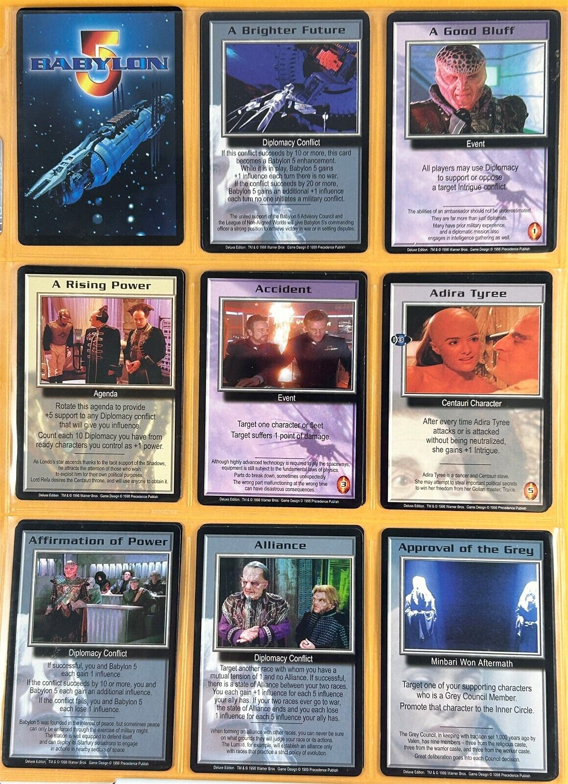 Babylon 5 Premier Ccg Cards (precedence,1997) Complete Set 446 Cards + 13 Promos