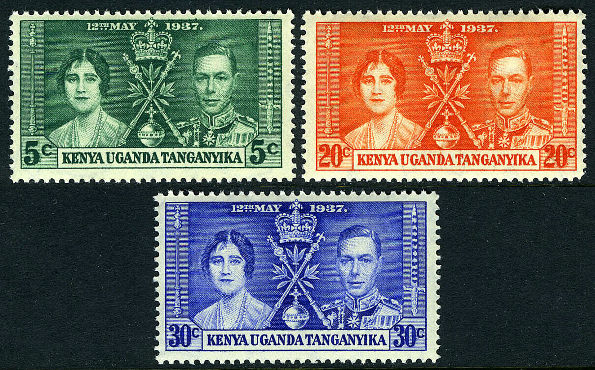 Kenya Uganda Tanganyika Kut 60-62, Mnh. Coronation.george Vi & Elizabeth, 1937