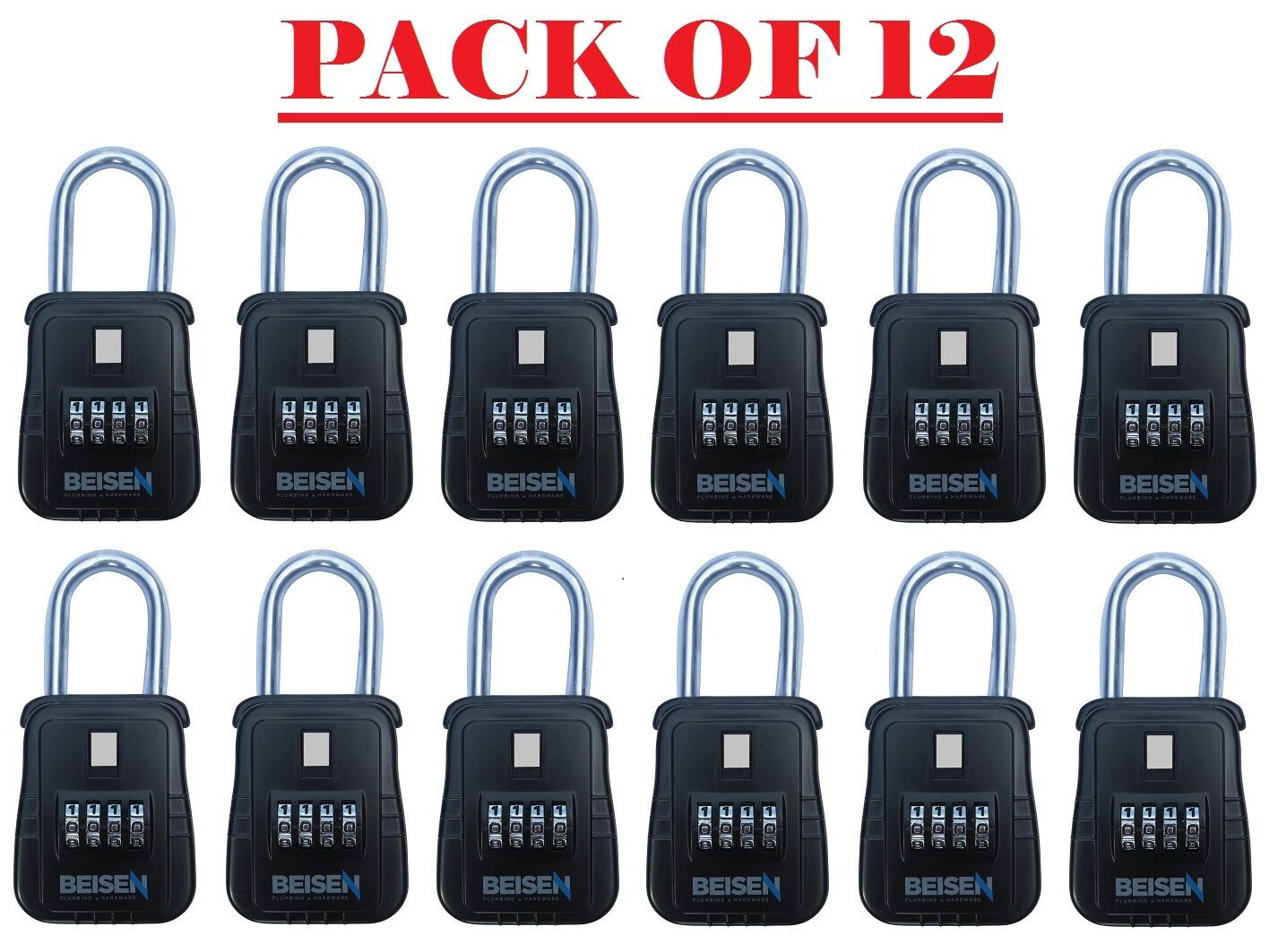 Pack Of 12 Lockbox Key Lock Box For Realtor Real Estate 4 Digit