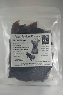 Natural Beef Jerky Dog Treats - 100% Beef, Made In Usa, No Chemicals Or Fillers!