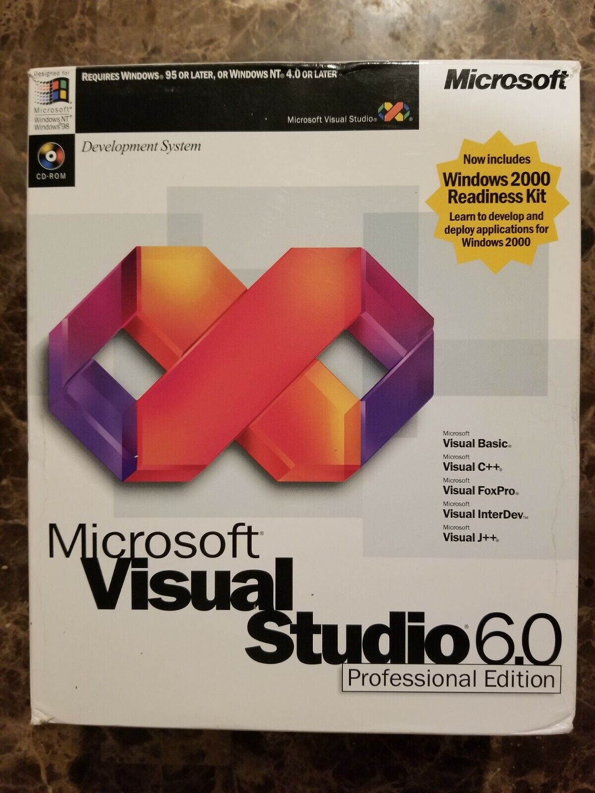 New Sealed Microsoft Visual Studio 6 6.0 Professional Basic C++ J++