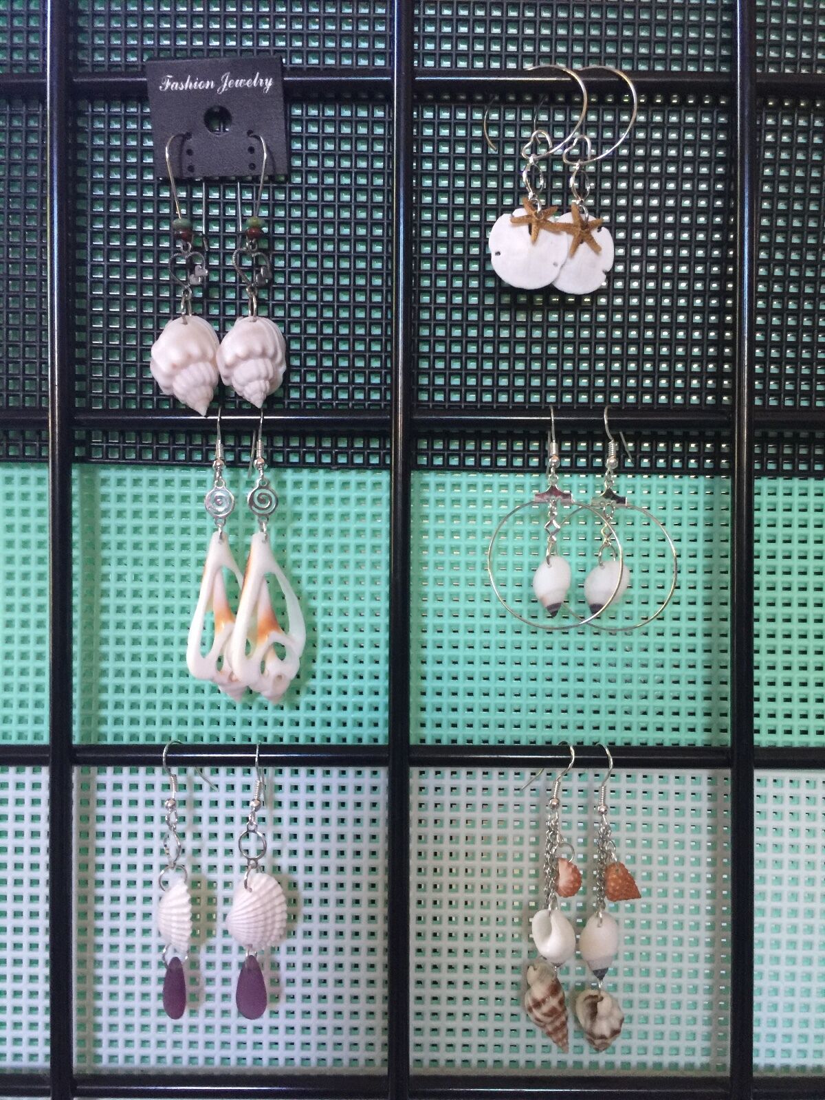 Handmade Dangle Shell Earrings. Assorted Lot Of 6. #10