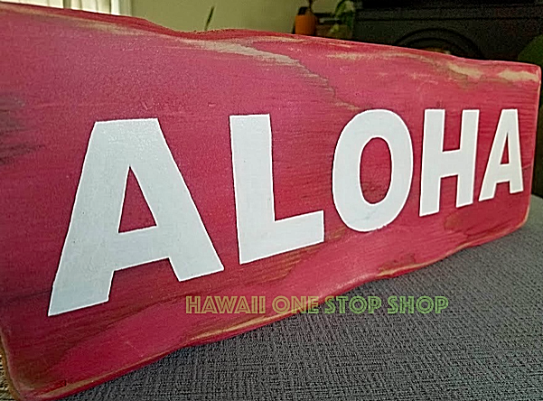 Hand Painted Sign Aloha Vintage Hawaii Sign Made In Hawaii Wall Hanging