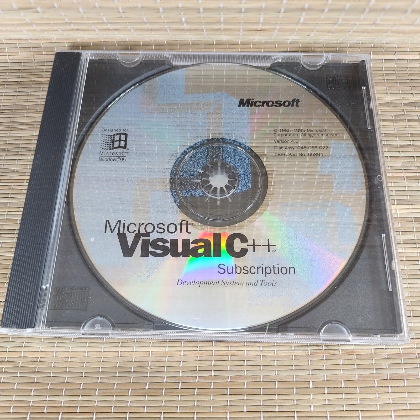 Microsoft Visual C++ Subscription Version 4.0 Software Disk With Key 1995