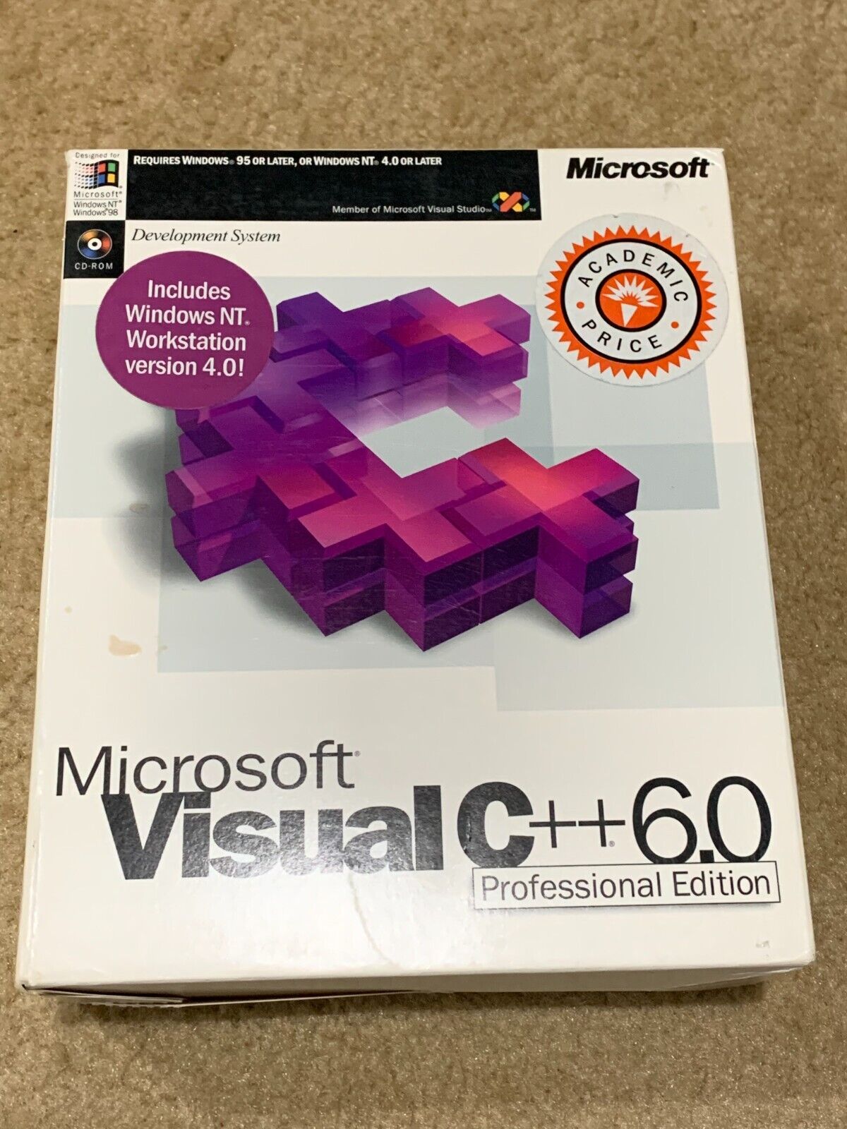 Microsoft Visual C++ 6.0 Standard Edition - Academic - Sealed Nip