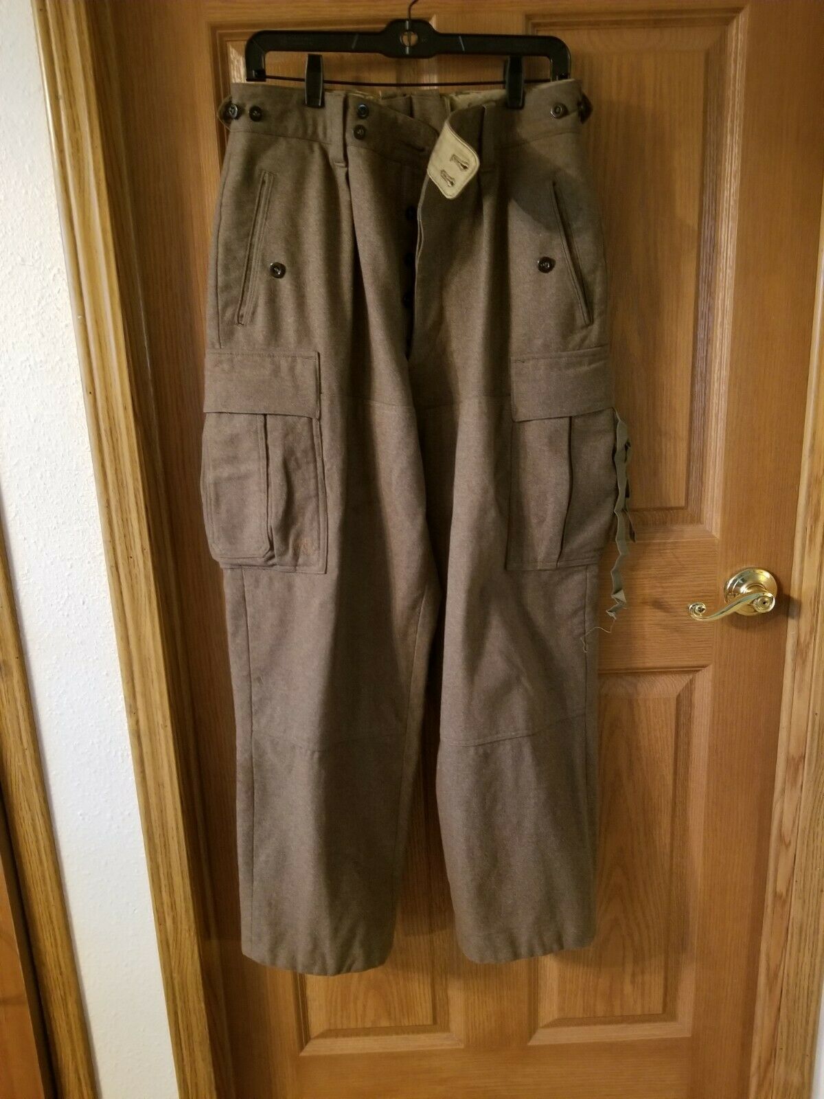 Vintage Army Military Wool Pants (37x30) Olive Green