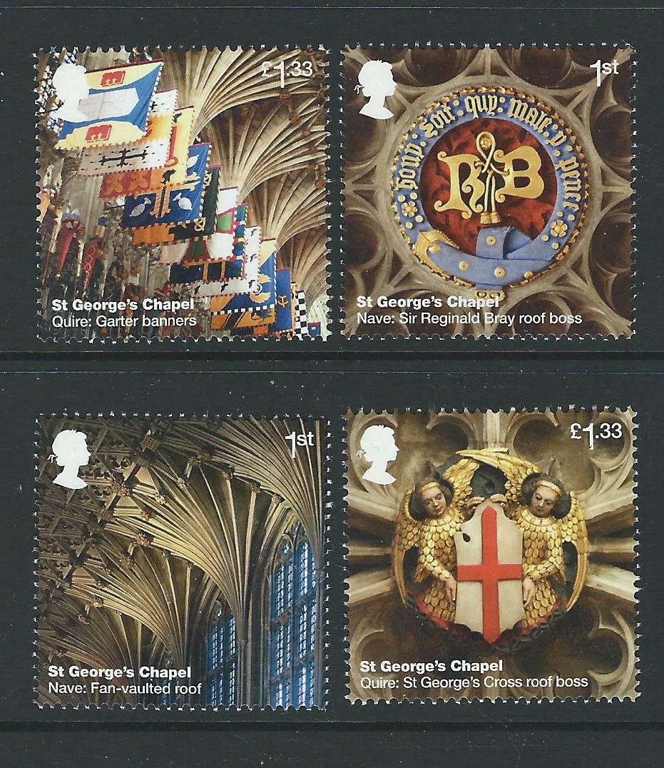 Great Britain 2017 Windsor Castle Set Of 4 Ex.miniature Sheet Unmounted Mint