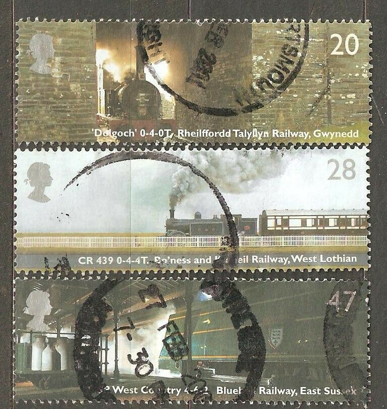 Great Britain: 3 Used Stamps Of Set, Classic Locomotives, 2004, Mi#2174-5-8