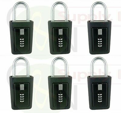 6 Lockboxes Realtor Key Storage Lock Box Real Estate 4 Digit Lockbox