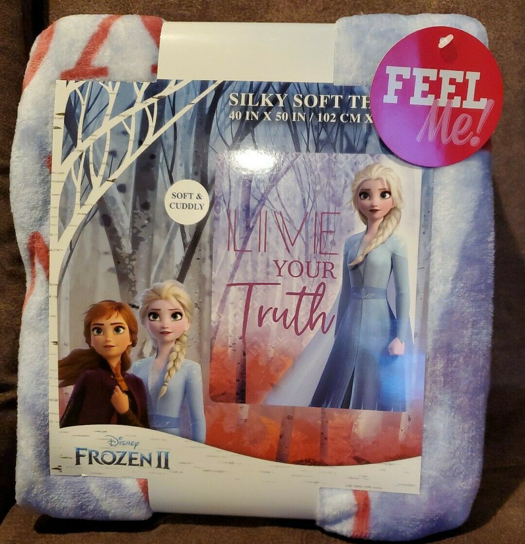 New Disney's Frozen Ii Elsa Silky Soft Throw Blanket Live Your Truth - 40"x50"