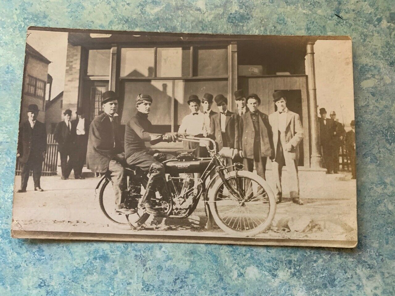 Early Indian Motorcycle Cycle Real Photo Postcard