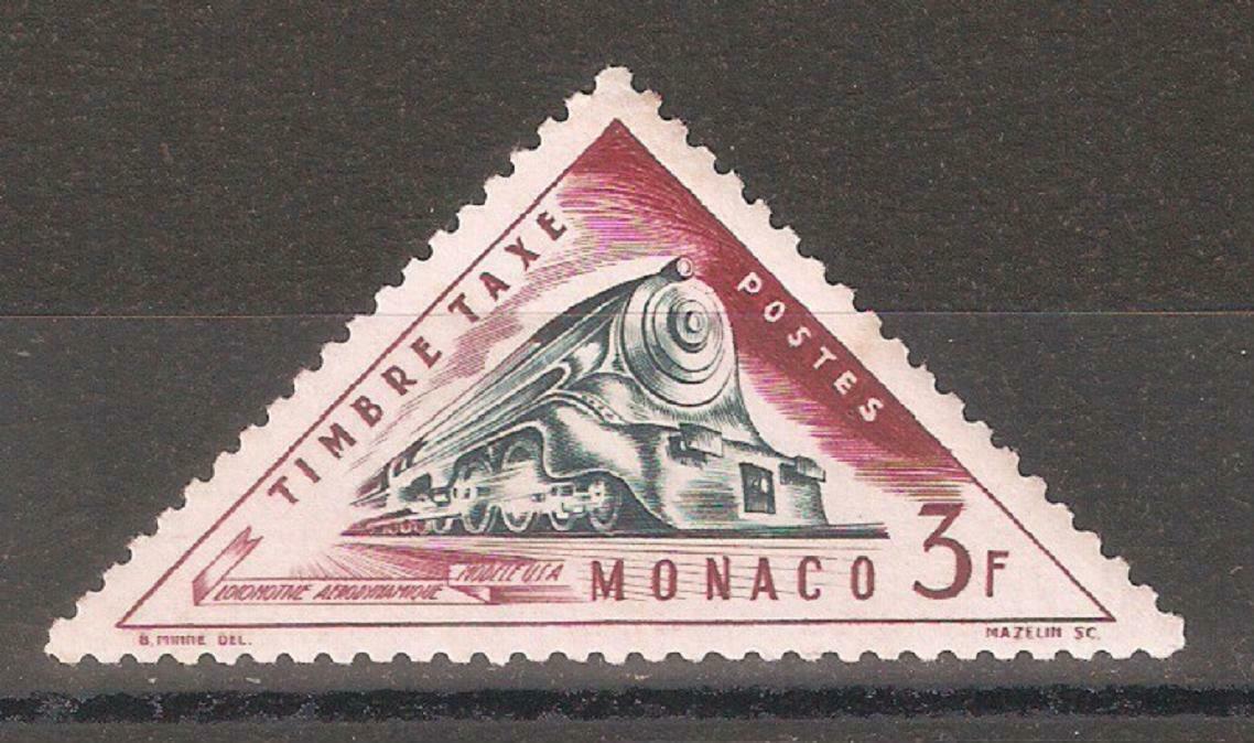 Monaco 1953, Modern Locomotive, Scott # J50, Vf Mlh*og