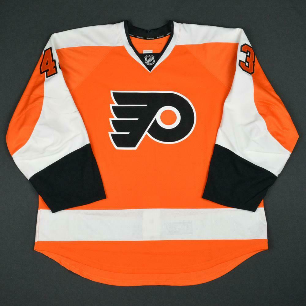 2015-16 David Drewiske Philadelphia Flyers Game Used Worn Reebok Hockey Jersey