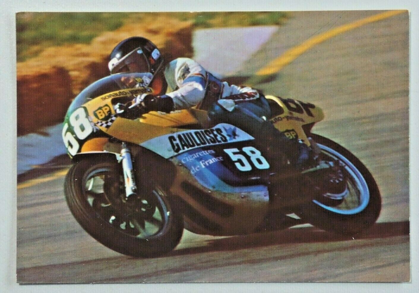 Marco Simoncelli Motorcycle Racer Yamaha Motorcycle No. 58 Postcard 8051